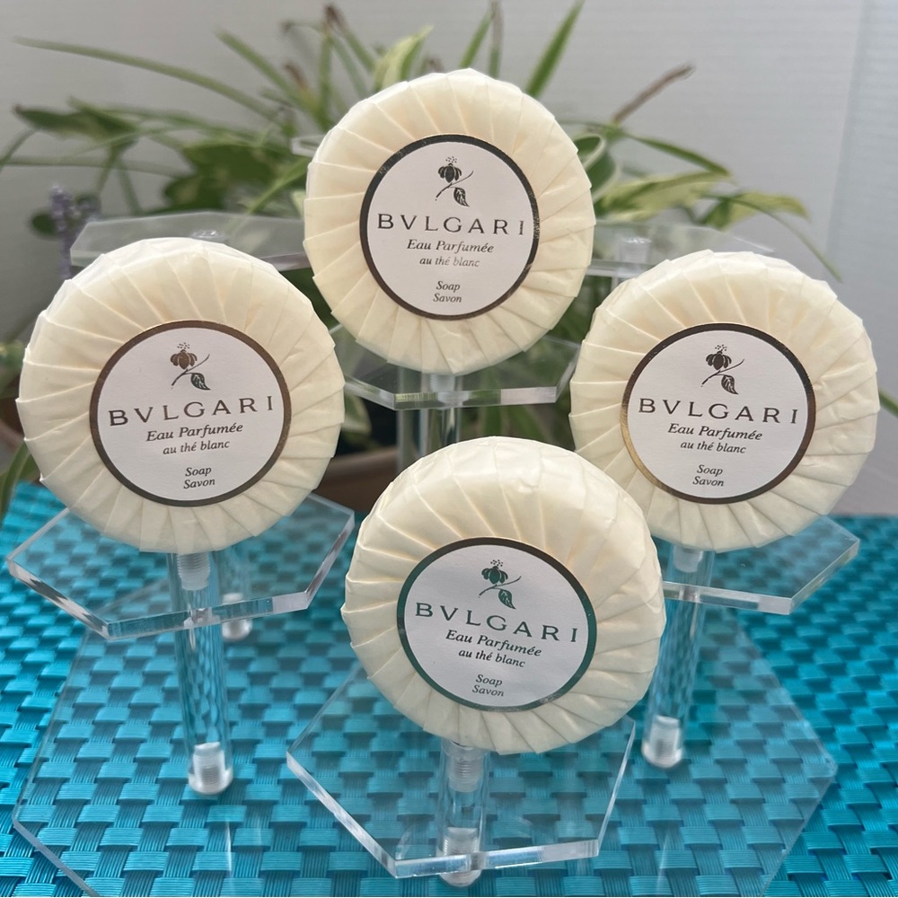 BVLGARI Eau Parfumee au the blanc White Tea Soap 4 pc 1.7oz each